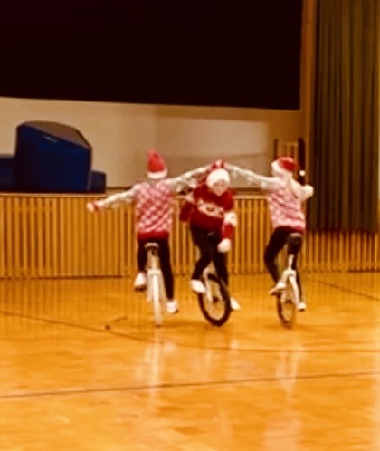 Kleine Weihnachtsfeier der Einradabteilung